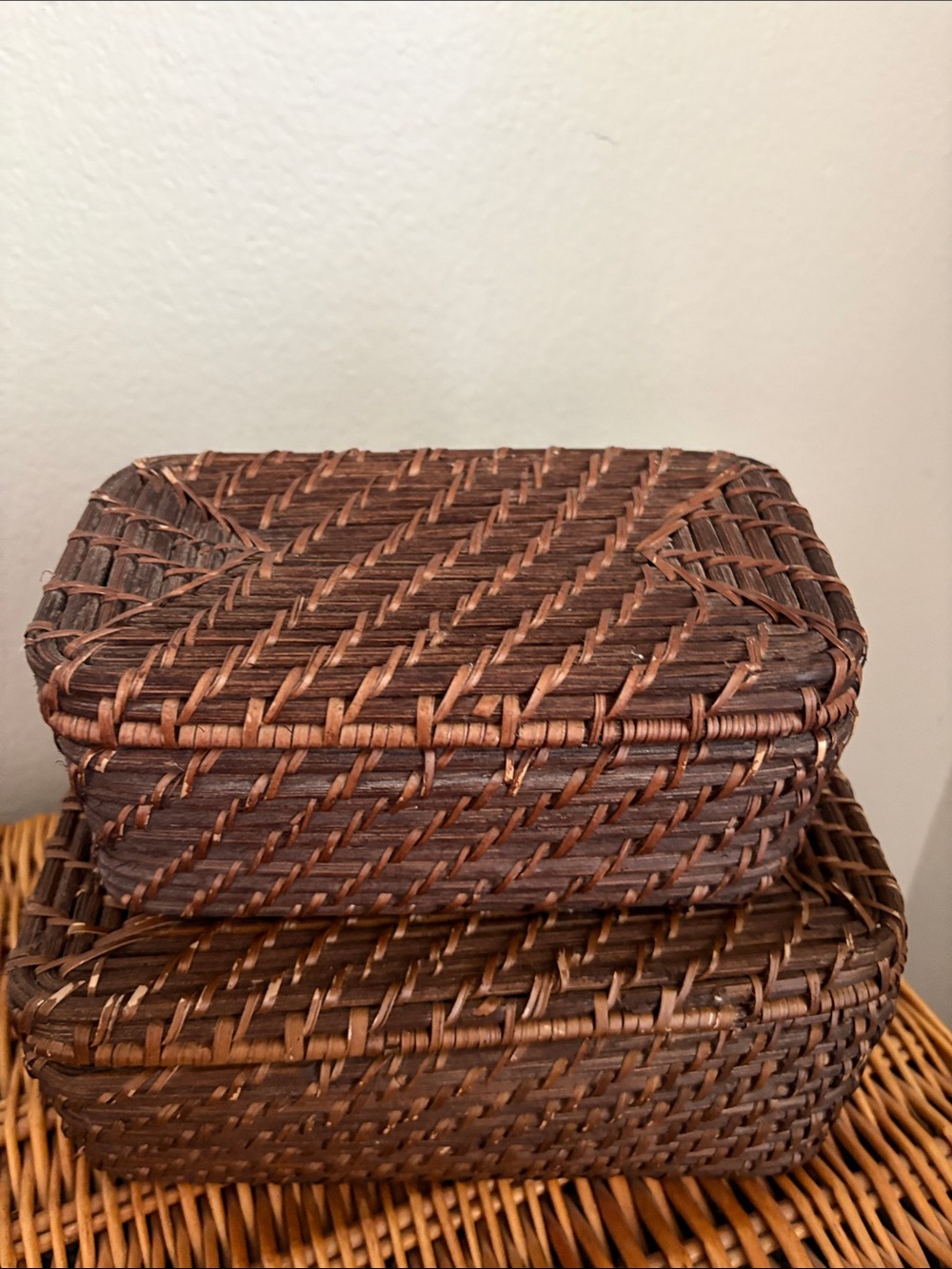 Woven Rectangular Storage Basket - Brown Hearth and Home 2025 10 Inch & 8 inch